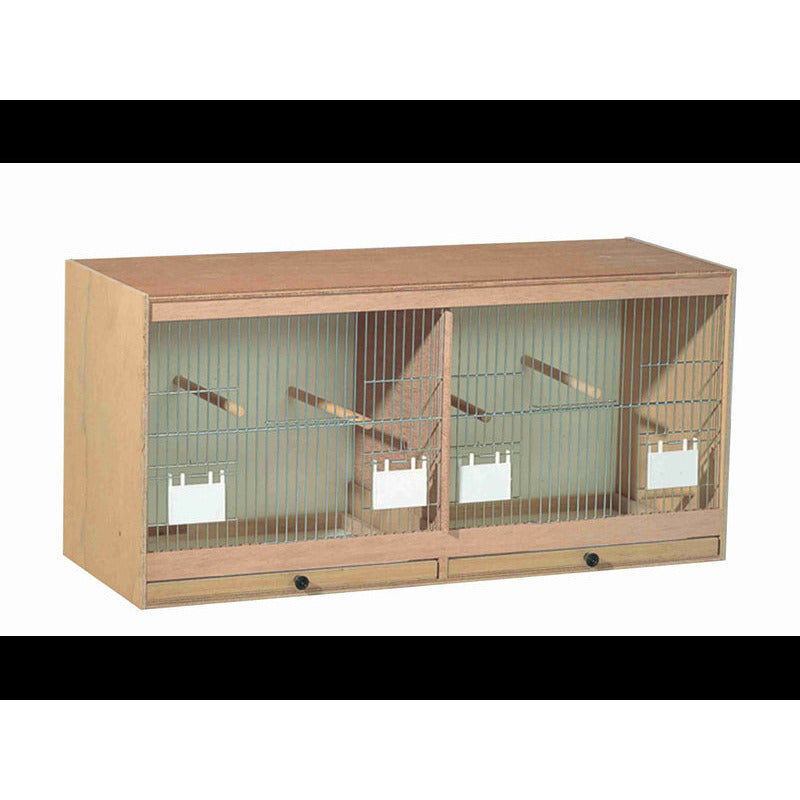 CAGE D'ELEVAGE EN BOIS FACADE AVEC PORTES-MANG.80