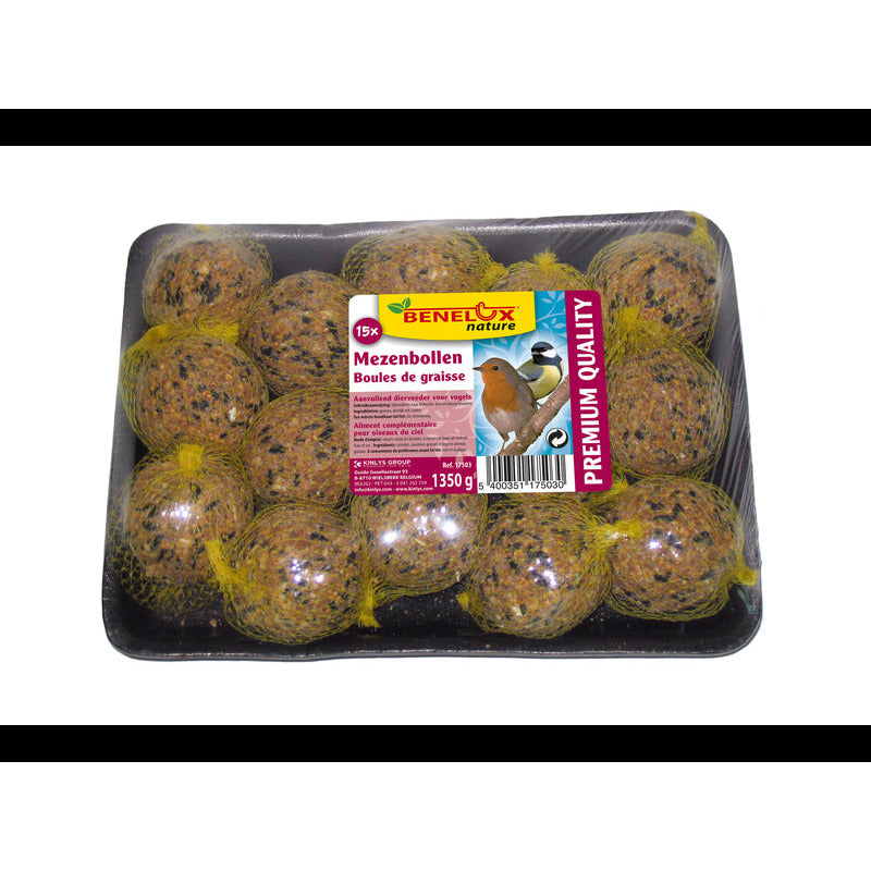 BOULES DE GRAISSE PREMIUM  15X90 G POUR OISEAUX DU