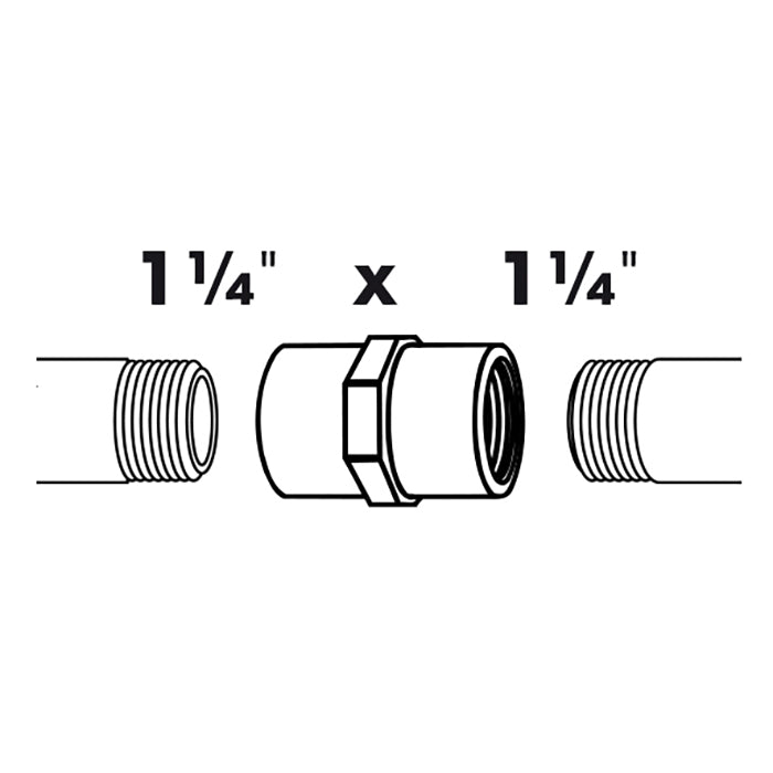 Manchon de réduction 2x filetage intérieur - Ø32 (1¼") x Ø32 (1¼") mm