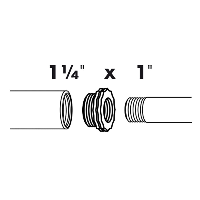 Embout de réduction mâle 1x filetage extérieur - Ø32 (1¼") x Ø25 (1") mm