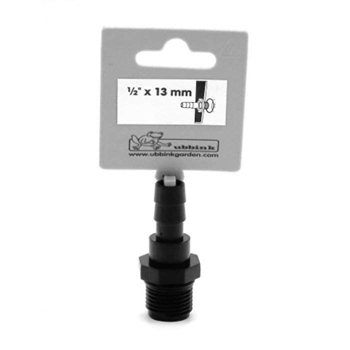 Embout cannelé 1x, filetage extérieur - Ø13 (½") x Ø13 (½") mm