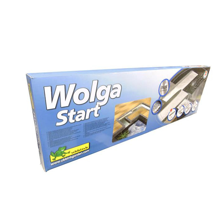 WOLGA, Start - cours d'eau avec raccordement 1", Inox 304 - H4 x 30 x 98 cm