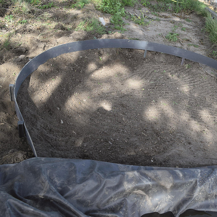 BORDERFIX - bordure de jardin & bassin en PE recyclé - épaisseur 7mm, rouleau - H14 cm x 15 m