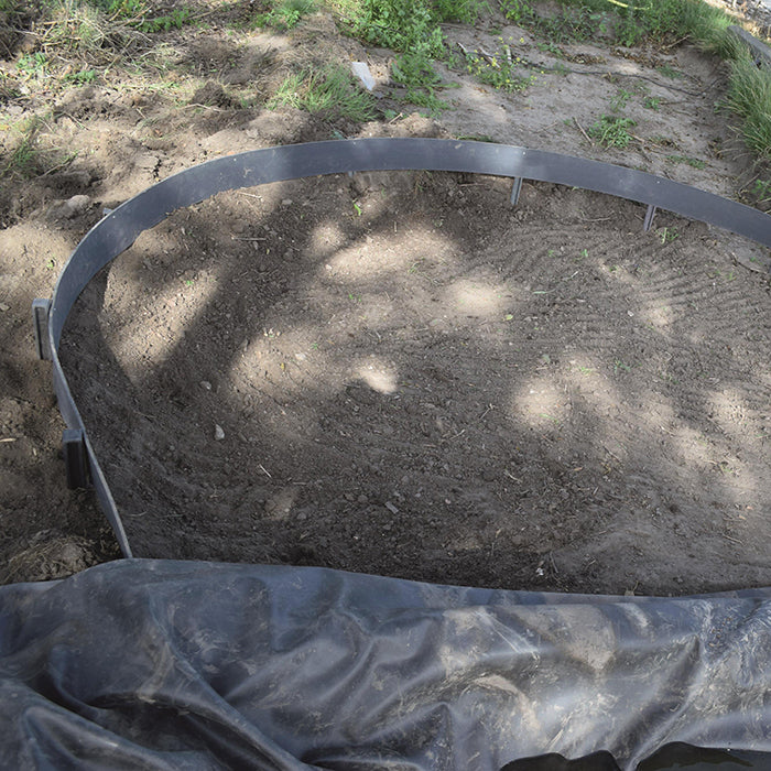 BORDERFIX - bordure de jardin & bassin en PE recyclé - épaisseur 7mm, rouleau - H19 cm x 15 m
