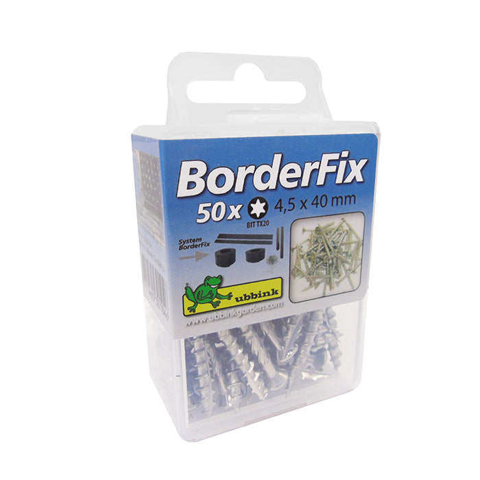 BORDERFIX Vis Inox pour piquet H38/H58 x 3,6 x 3,8 cm - BIT TX20; 4,5 x 40 mm - 50 x
