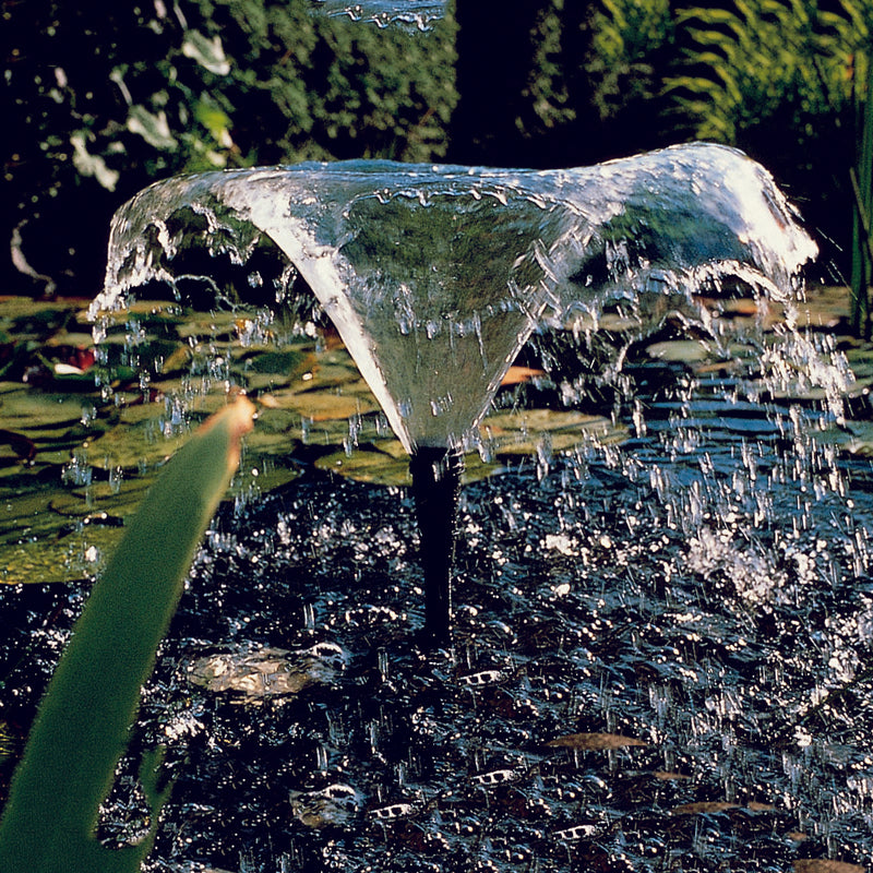 XTRA 1600 - pompe fontaine de bassin - Qmax(l/h) 1600, 35w, Hmax(m) 2,00, 1/2" - cloche d'eau 45cm, volcan H80x55 cm