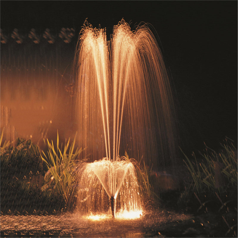 XTRA 1600 - pompe fontaine de bassin - Qmax(l/h) 1600, 35w, Hmax(m) 2,00, 1/2" - cloche d'eau 45cm, volcan H80x55 cm