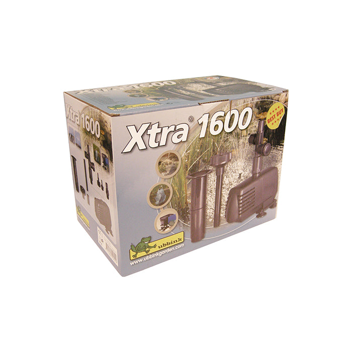 XTRA 1600 - pompe fontaine de bassin - Qmax(l/h) 1600, 35w, Hmax(m) 2,00, 1/2" - cloche d'eau 45cm, volcan H80x55 cm