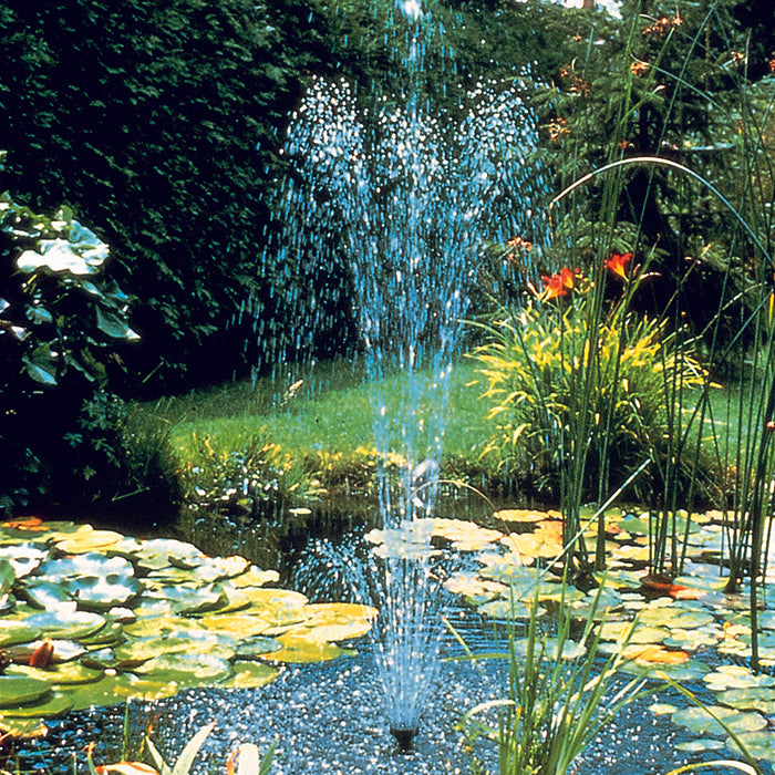 XTRA 1600 - pompe fontaine de bassin - Qmax(l/h) 1600, 35w, Hmax(m) 2,00, 1/2" - cloche d'eau 45cm, volcan H80x55 cm