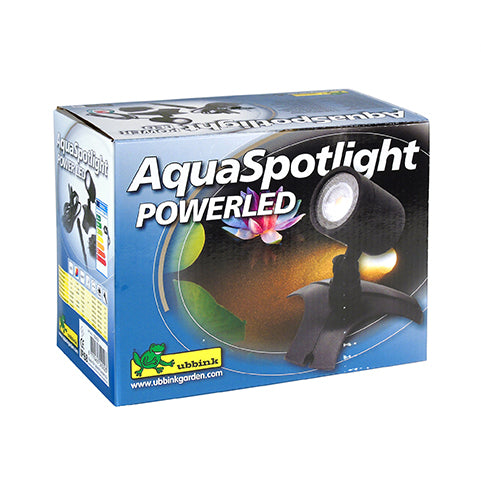 AQUASPOTLIGHT Power LED - spot aquatique, transfo 230VAC/12V, MR16 Power-LED, blanc chaud - Lumen 330, EEK A+, 3w