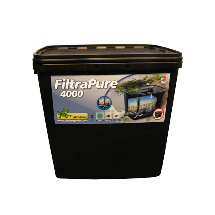 FILTRAPURE 4000 - filtre à une chambre - UVC 9w, mousse filtrante 1x, matériau filtrant 2,0kg + filet, bio balles 4l
