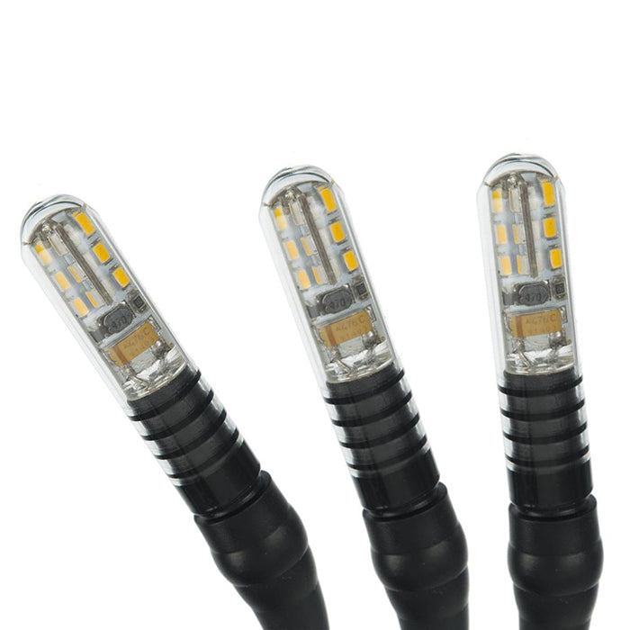 Ampoules de rechange pour MINIBRIGHT 3 LED - 3 Leds G4, 24 SMD blanc chaud avec 3 capsules en verre de protection - Lumen 75, A+, 3 x 0,5w