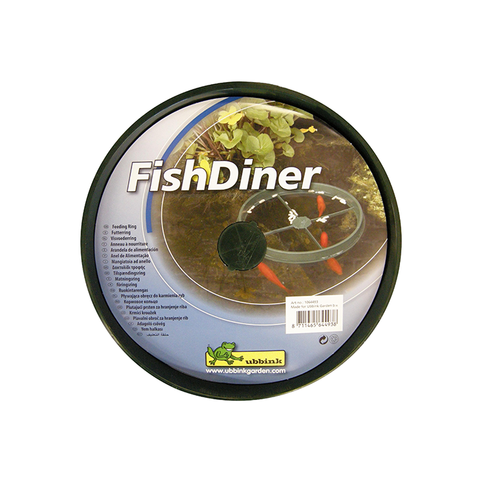 Anneau à nourriture pour poisson de bassin - PVC, vert - Ø24 cm