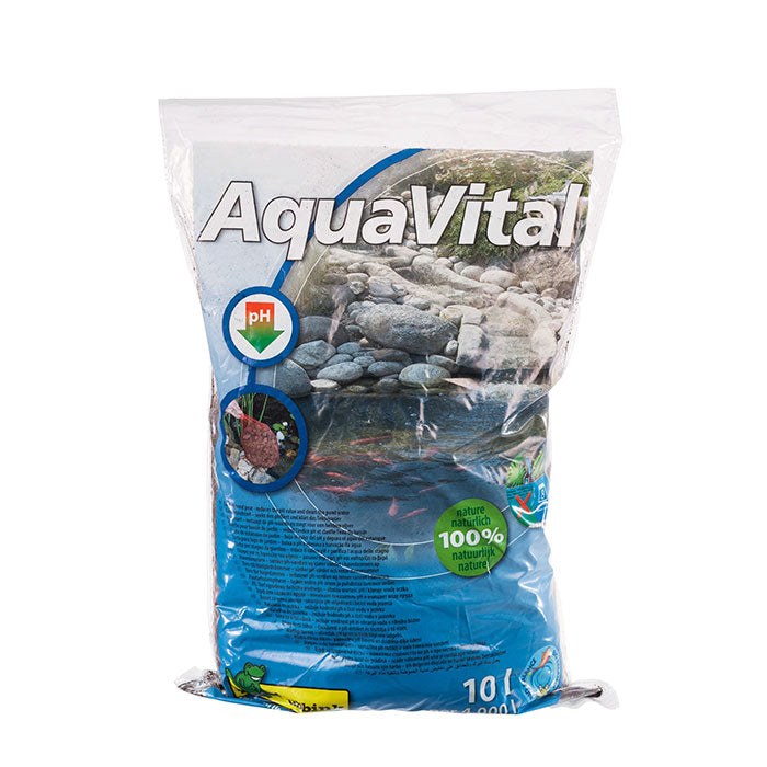 AQUAVITAL - tourbe pour bassin, diminue le taux d'acidité et stoppe la croissance des algues - 10 l