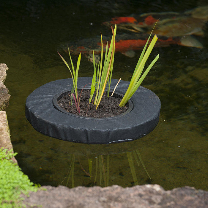 SWIMPLANT - île flottante pour plantes aquatiques, ronde, convient pour 1063944 (Ø14xH10 cm) - Ø25 cm