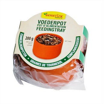 Pot d'alimentation pour oiseaux - Graines de Tournesol - 200G (Graines incluses)