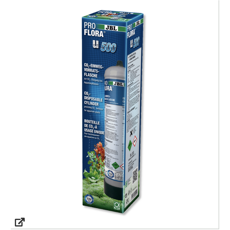 JBL ProFlora u500 - Bouteille à usage unique remplie de 500 g de CO2