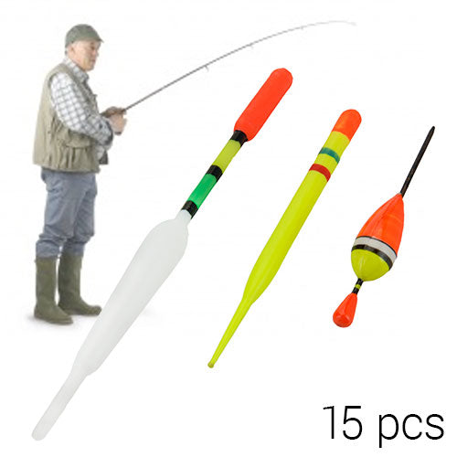 Kit de flotteurs pour canne à pêche (15 pièces)