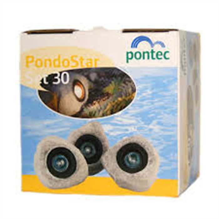 Pontec Eclairages pour étang PondoStar Set 30 - Spots en petits rochers pour petit bassin - Pontec 4010052369723 36972