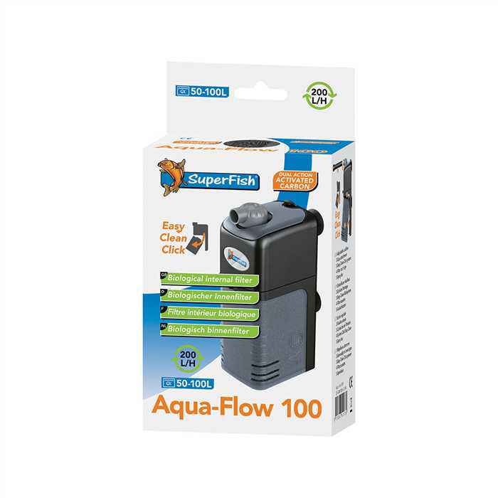 Superfish Aquaflow 100 Filtre 200 L/H - Filtre intérieur pour Aquarium