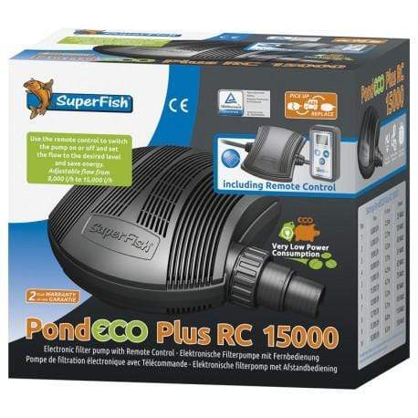 Superfish Pompes pour filtres et ruisseaux PondEco Plus RC 15000 - Pompe pour étang très économe avec télécommande - Superfish 8715897269301 07070220