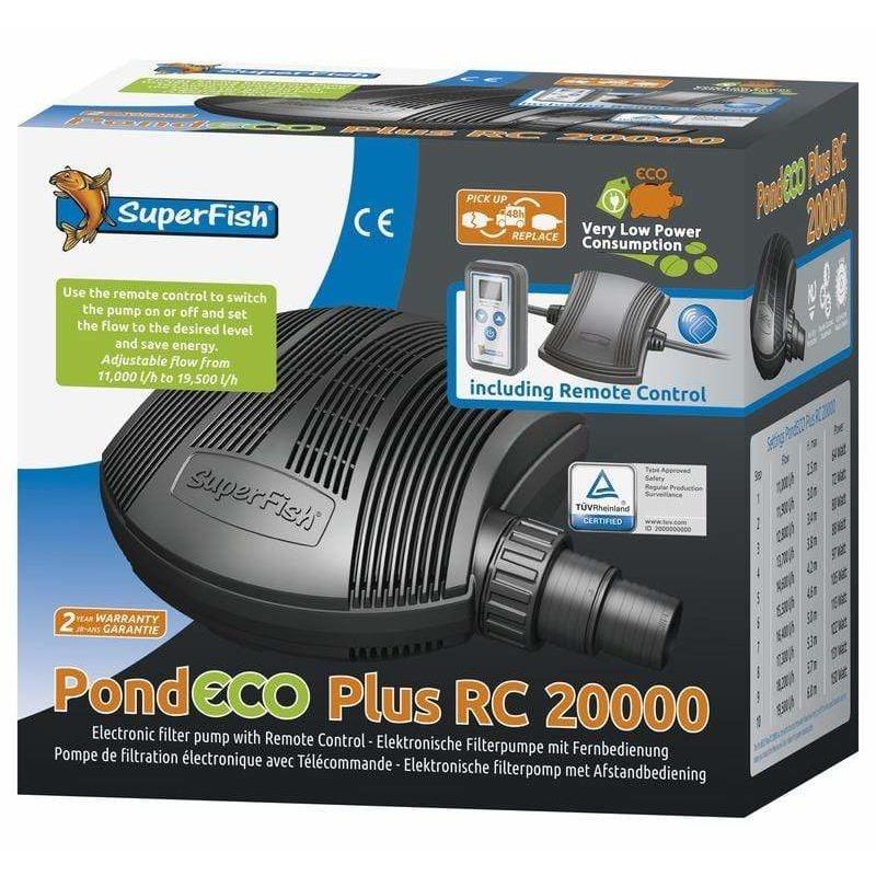 Superfish Pompes pour filtres et ruisseaux PondEco Plus RC 20000 - Pompe pour étang très économe avec télécommande - Superfish 8715897288142 07070225